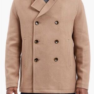 Michael Kors Men's Camel Double-Breasted Peacoat